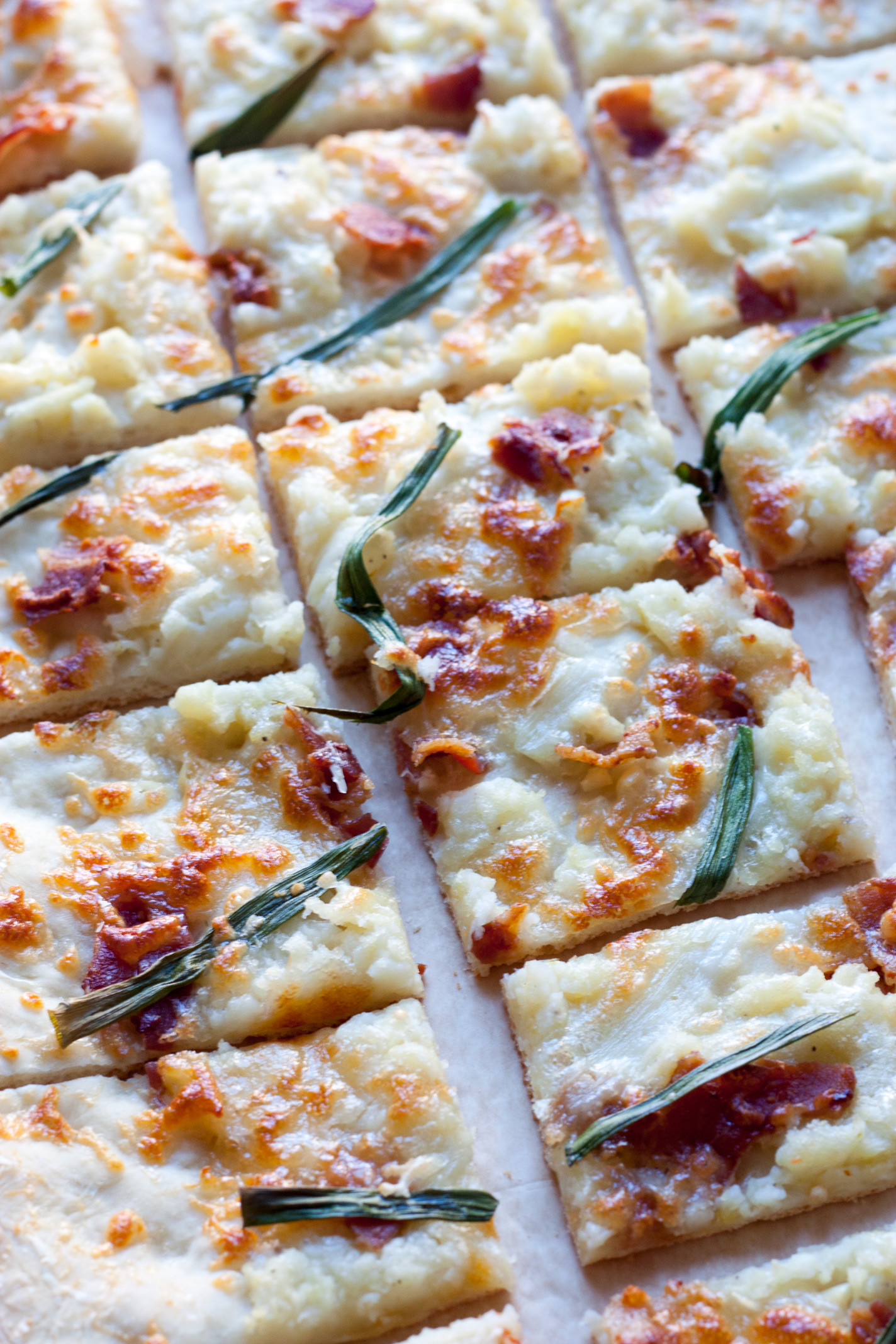 Mashed Potato Pizza
 Mashed Potato Bacon and Scallion Pizza