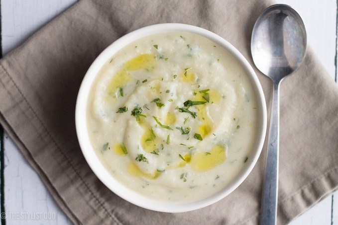 Mashed Potato Soup
 Mashed Potato Soup with Tarragon 40 Aprons