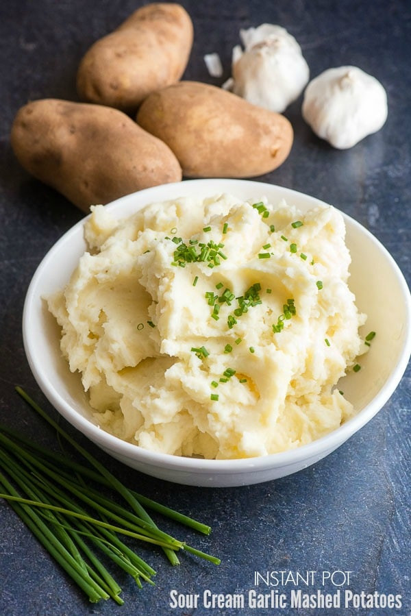 Mashed Potatoes With Sour Cream
 Instant Pot Mashed Potatoes with Sour Cream and Garlic