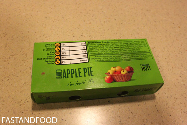 Mcdonalds Apple Pie Nutrition
 mcdonald apple pie calories