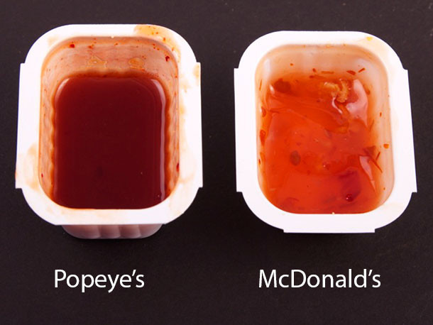Mcdonalds Dipping Sauces
 Fast Food Chicken Dippin Sauce Showdown Popeye s Vs