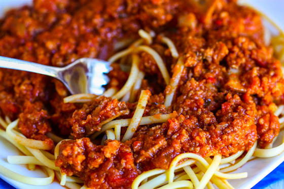 Meat Sauce Spaghetti
 Spaghetti with Meat Sauce