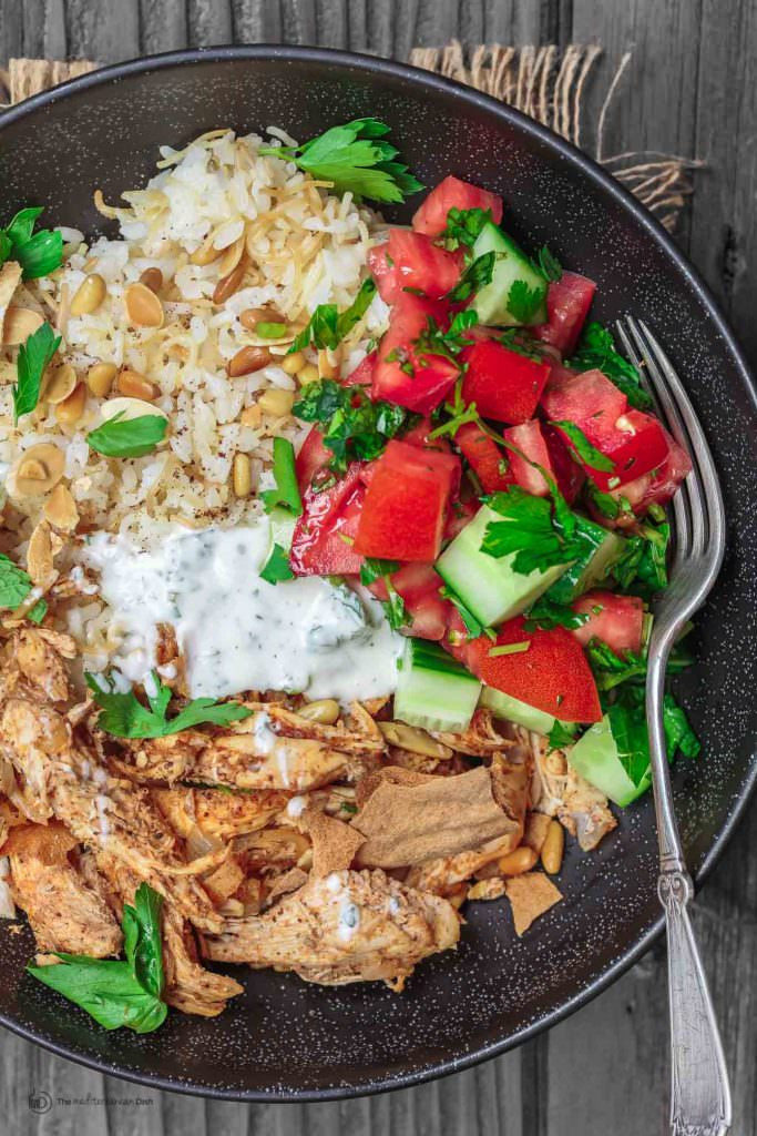 Mediterranean Dinner Recipes
 Lebanese Chicken Fatteh Dinner Bowls