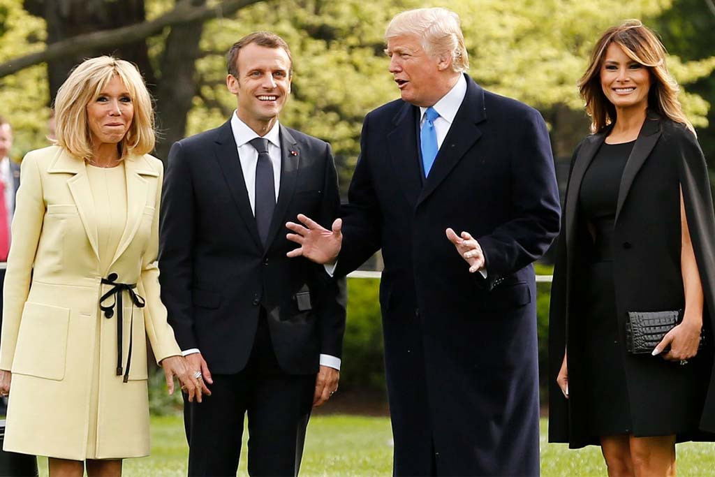 Melania Trump State Dinner
 Melania Trump & Brigitte Macron Wear Dramatic Heels Ahead