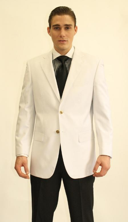 Mens White Dinner Jacket
 SKU WHT5811 Men s 2 Button White Dinner Jacket Blazer