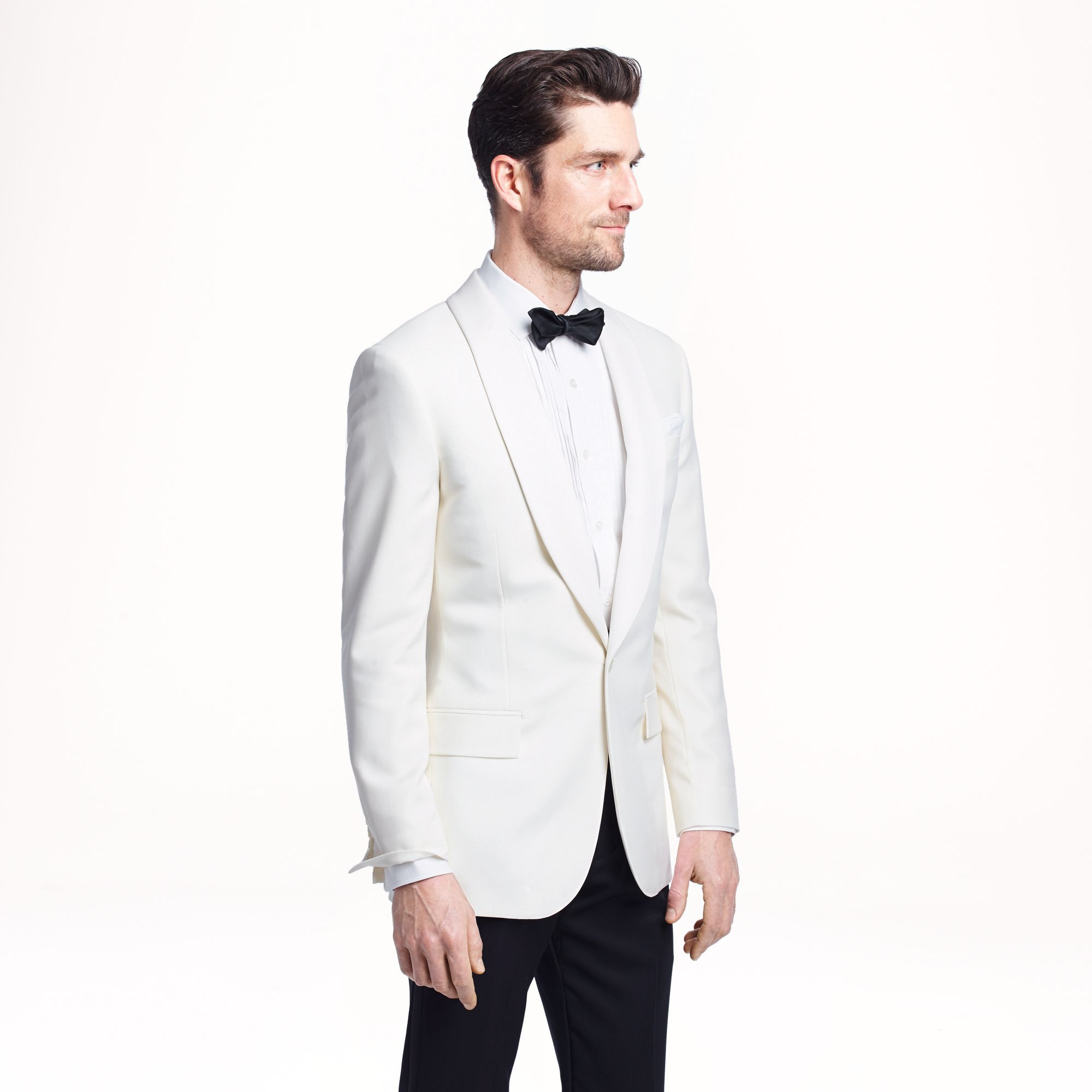 Mens White Dinner Jacket
 Jew Ludlow Dinner Jacket In Italian Wool in White for