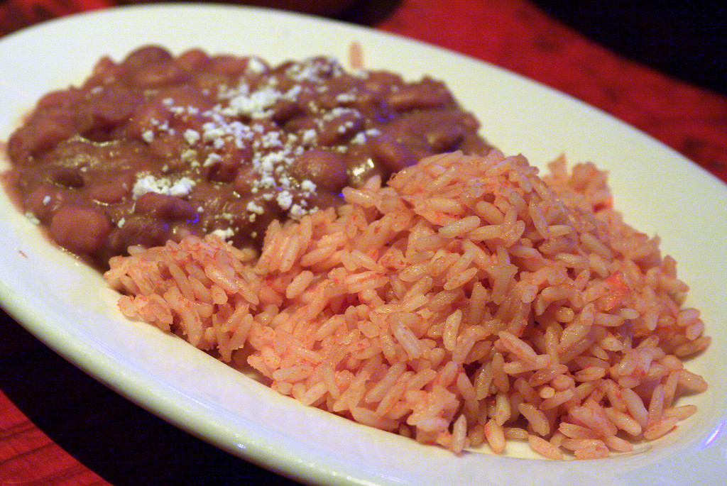 Mexican Beans And Rice
 Mexican Rice and Pinto Beans at Pink Taco Larry