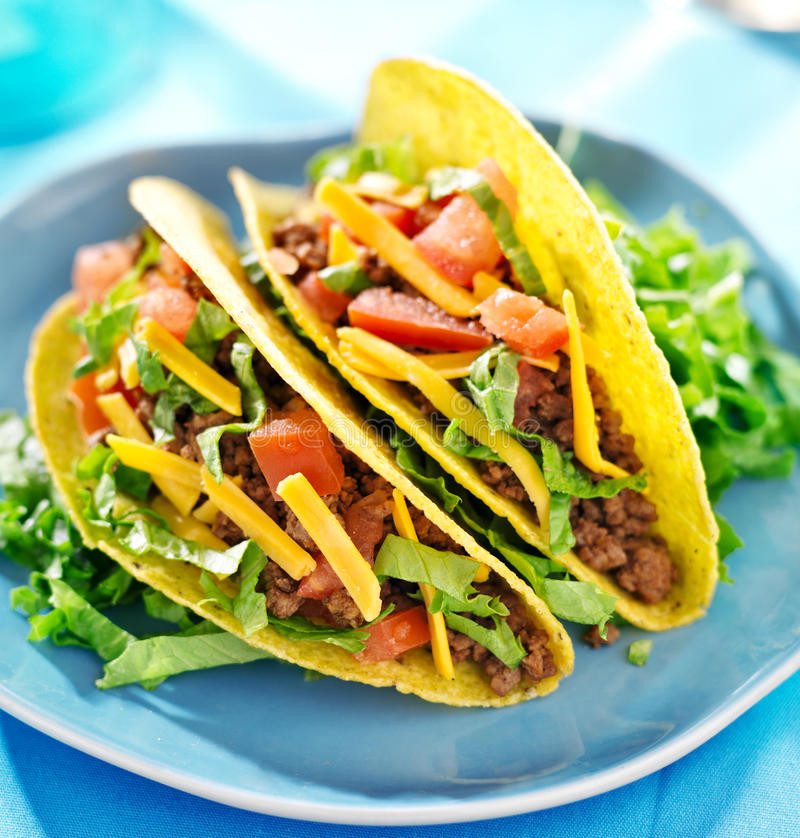 Mexican Cheese For Tacos
 Mexican food beef tacos stock photo Image of up