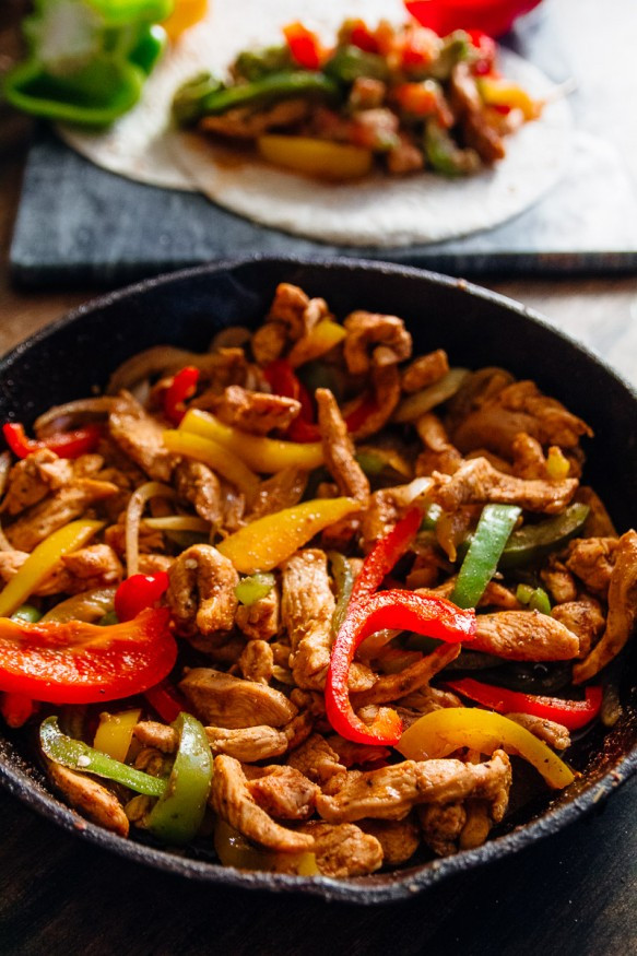 Mexican Chicken Fajita Recipes
 Spicy Chicken Fajitas Dad With A Pan