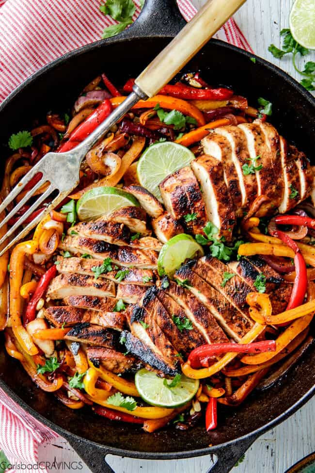 Mexican Chicken Fajita Recipes
 The BEST Chicken Fajitas with Chipotle Lime Crema