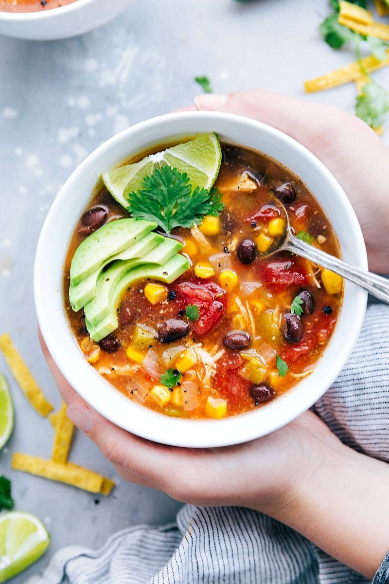 Mexican Chicken Tortilla Soup
 Instant Pot or Crockpot Mexican Tortilla Soup