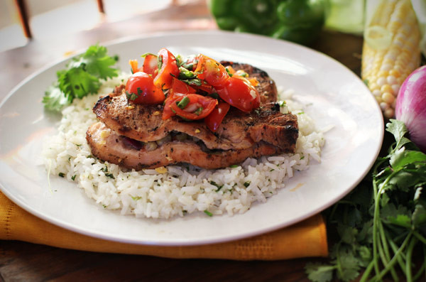 Mexican Pork Chops
 mexican pork chops rice