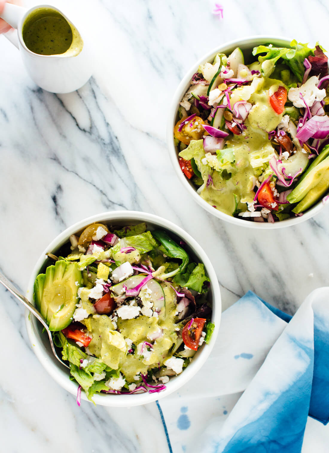 Mexican Salad Recipes
 Mexican Green Salad with Jalapeño Cilantro Dressing