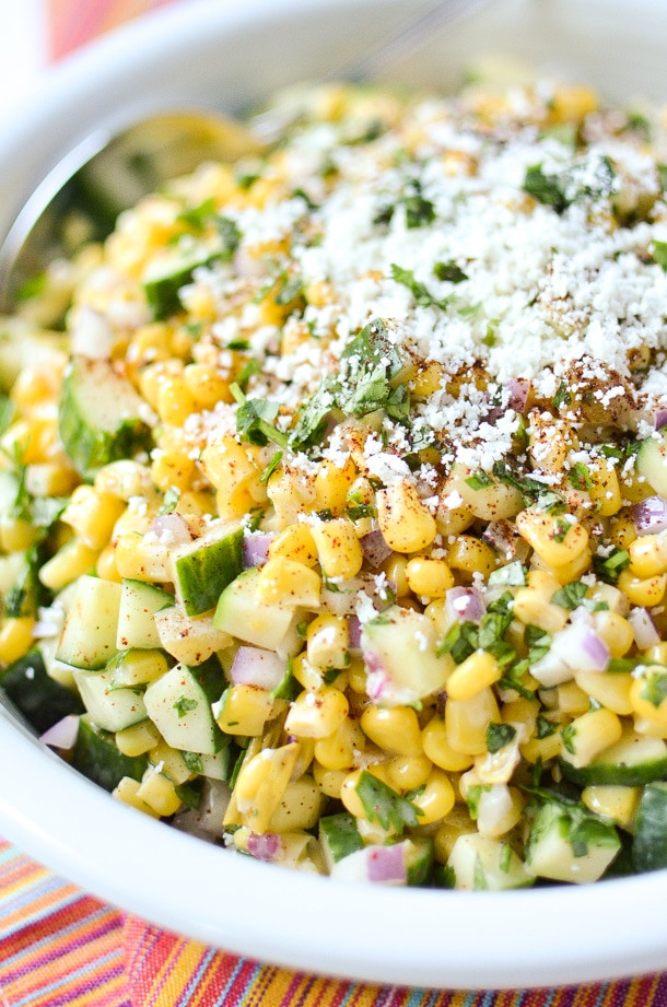 Mexican Street Corn Salad
 Mexican Street Corn and Cucumber Salad Simply Whisked