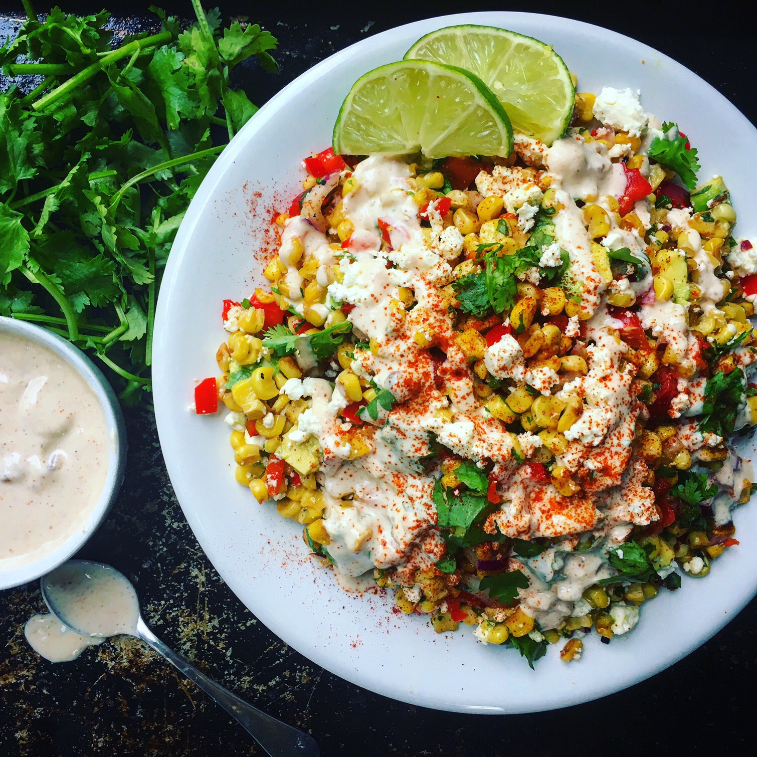 Mexican Street Corn Salad
 Mexican Street Corn Salad with Smoky Cream Sauce Sara