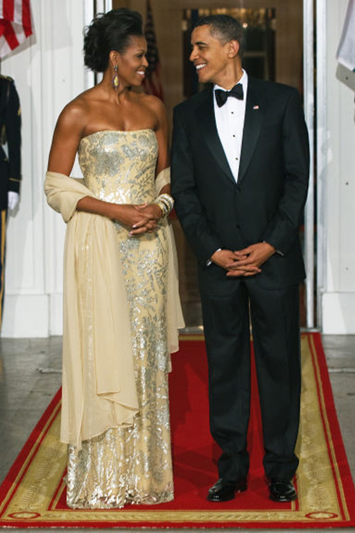 Michelle Obama State Dinner 2016 Dress
 All 13 Michelle Obama s Gorgeous State Dinner Dresses