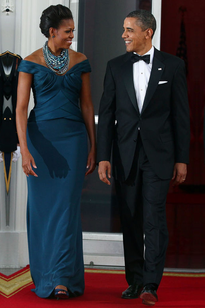 Michelle Obama State Dinner 2016 Dress
 All 13 Michelle Obama s Gorgeous State Dinner Dresses