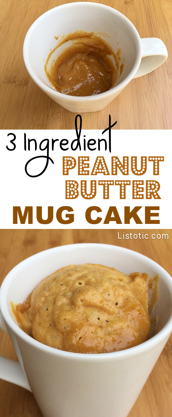 Microwave Desserts With Few Ingredients
 Easy Microwave Peanut Butter Mug Cake Recipe 3 Ingre nts