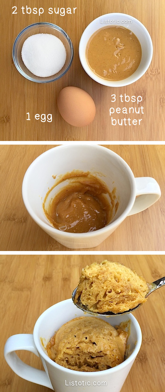 Microwave Desserts With Few Ingredients
 Easy Microwave Peanut Butter Mug Cake Recipe 3 Ingre nts