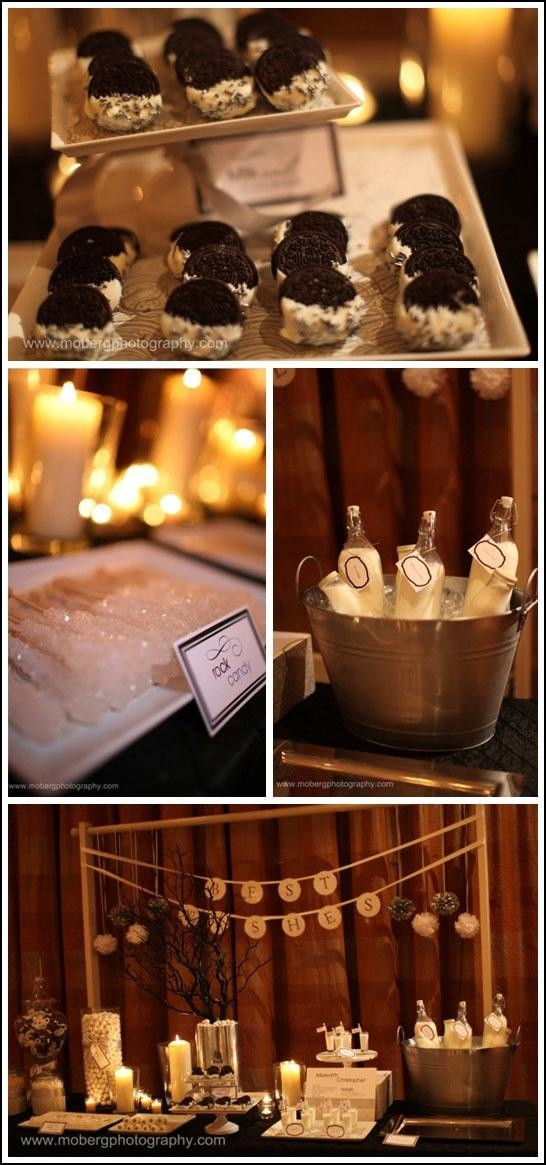 Milk Dessert Bar
 DIY Wedding Menu Dessert and Coffee