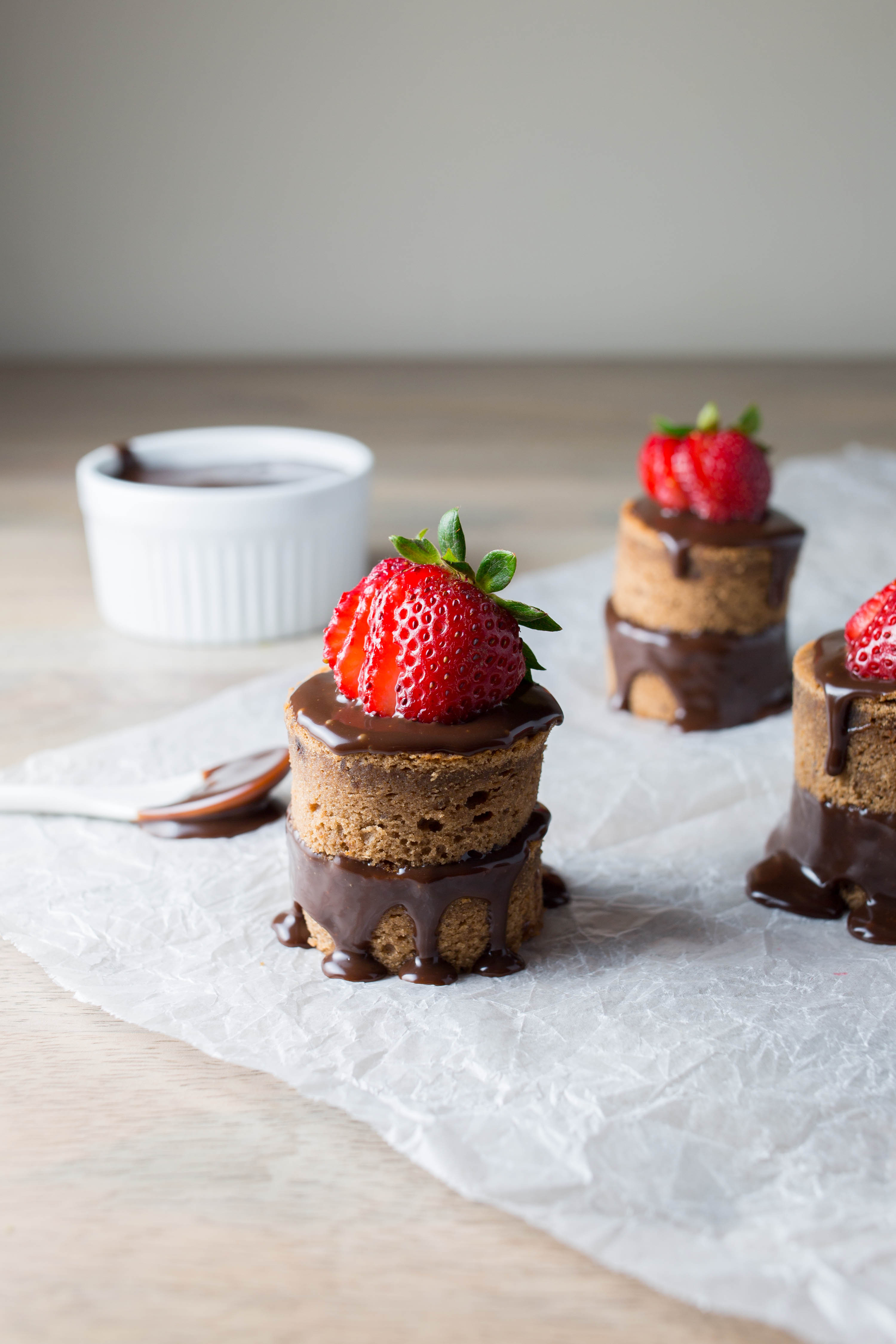 Mini Chocolate Cake
 mini milk chocolate cakes punctuated with food