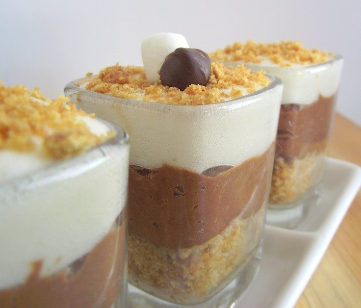 Mini Dessert Cup Recipes
 Smores cheesecake shots