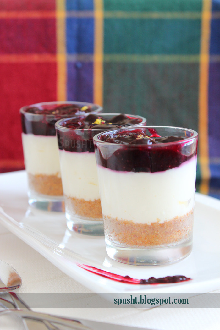 Mini Dessert Cup Recipes
 Spusht Easy Eggless No Bake Blueberry Cheesecake