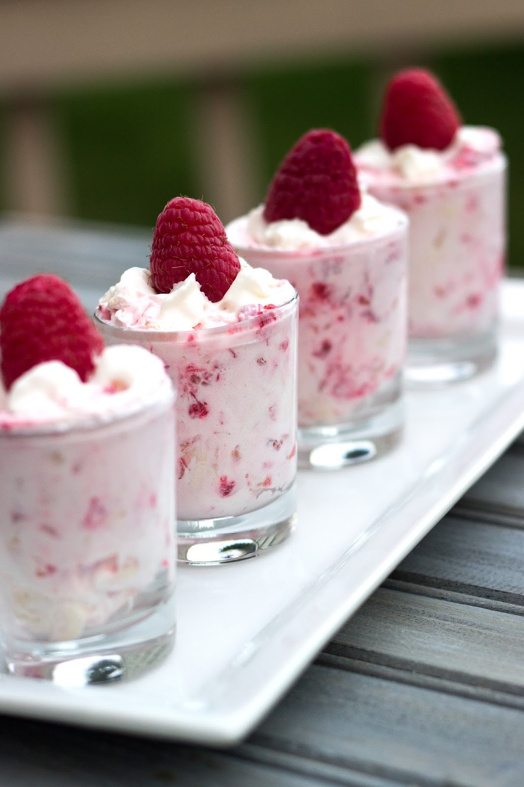 Mini Dessert Cup Recipes
 Raspberry Shooters White Lights on Wednesday