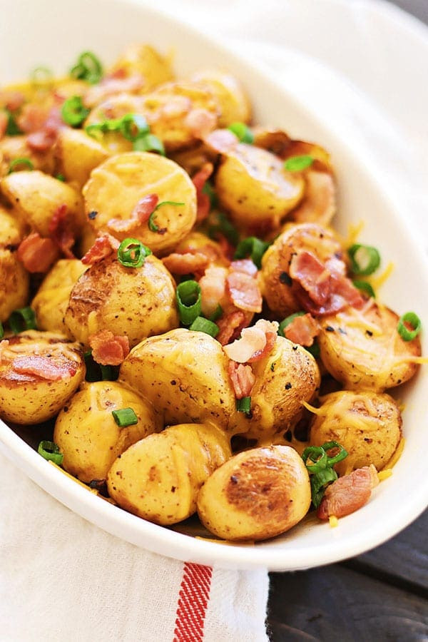 Mini Potato Recipe
 Cheesy Roasted Potatoes with Bacon Rasa Malaysia