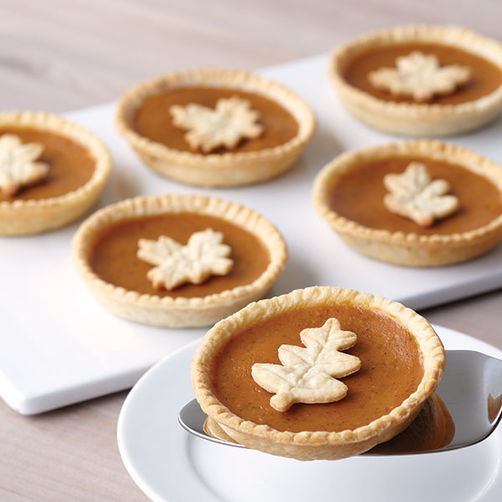 Mini Pumpkin Pie
 Leaf Topped Mini Pumpkin Pies