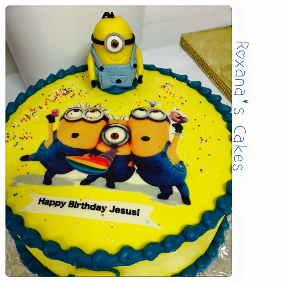 Minion Birthday Cake
 Baking with Roxana s Cakes Minion themed Birthday Cake