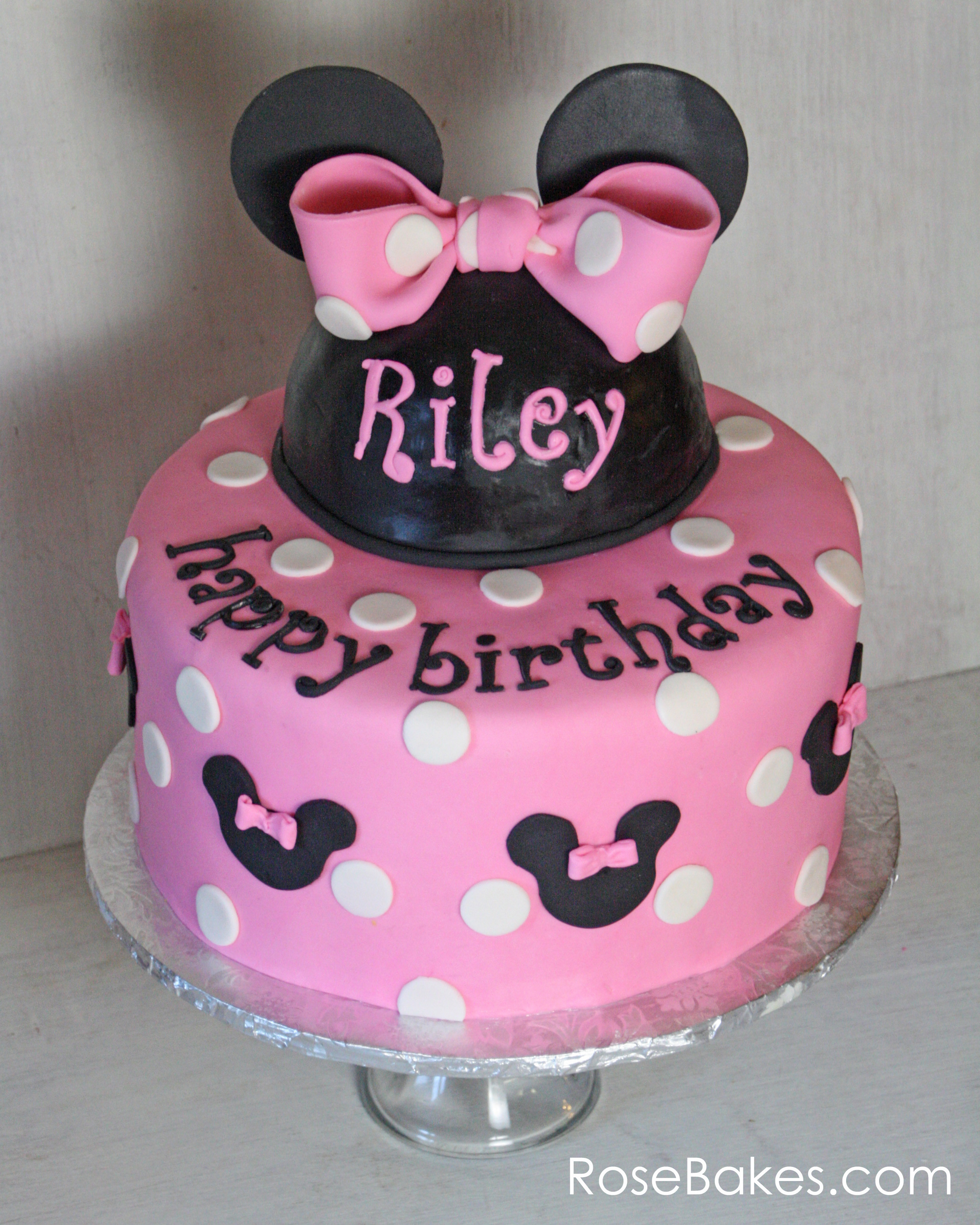 Minnie Mouse Birthday Cake
 Pink Minnie Mouse Birthday Cake