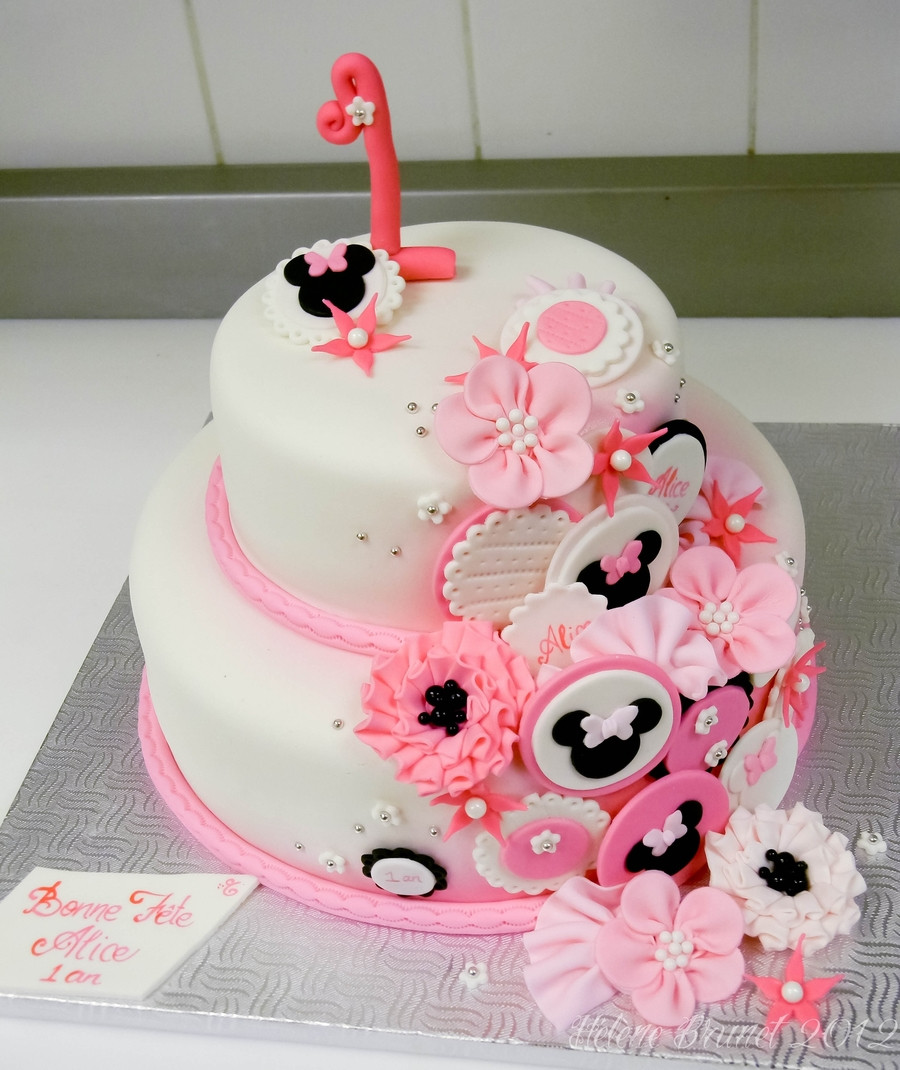 Minnie Mouse Birthday Cake
 1St Birthday Minnie Mouse Inspired Cake CakeCentral