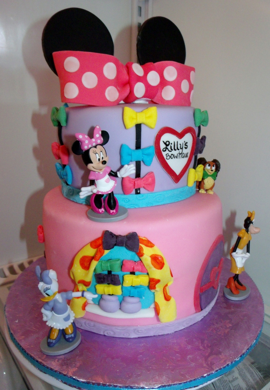 Minnie Mouse Birthday Cake
 Minnie Bow Tique Birthday Cake CakeCentral