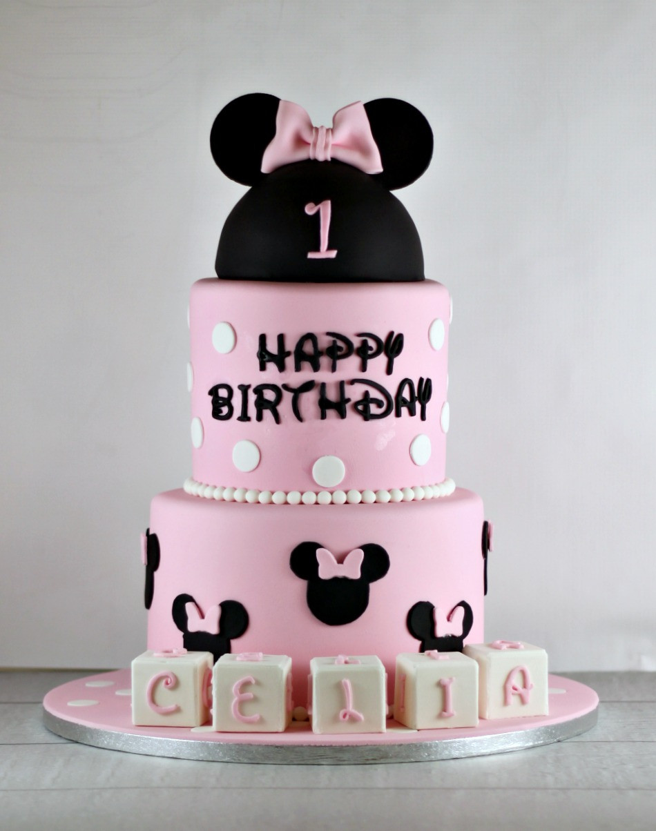 Minnie Mouse Birthday Cake
 Minnie Mouse First Birthday Cake