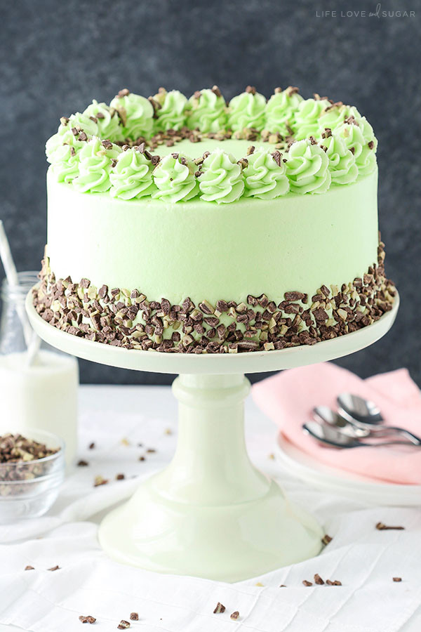 Mint Chocolate Chip Cake
 Mint Chocolate Chip Layer Cake Life Love and Sugar