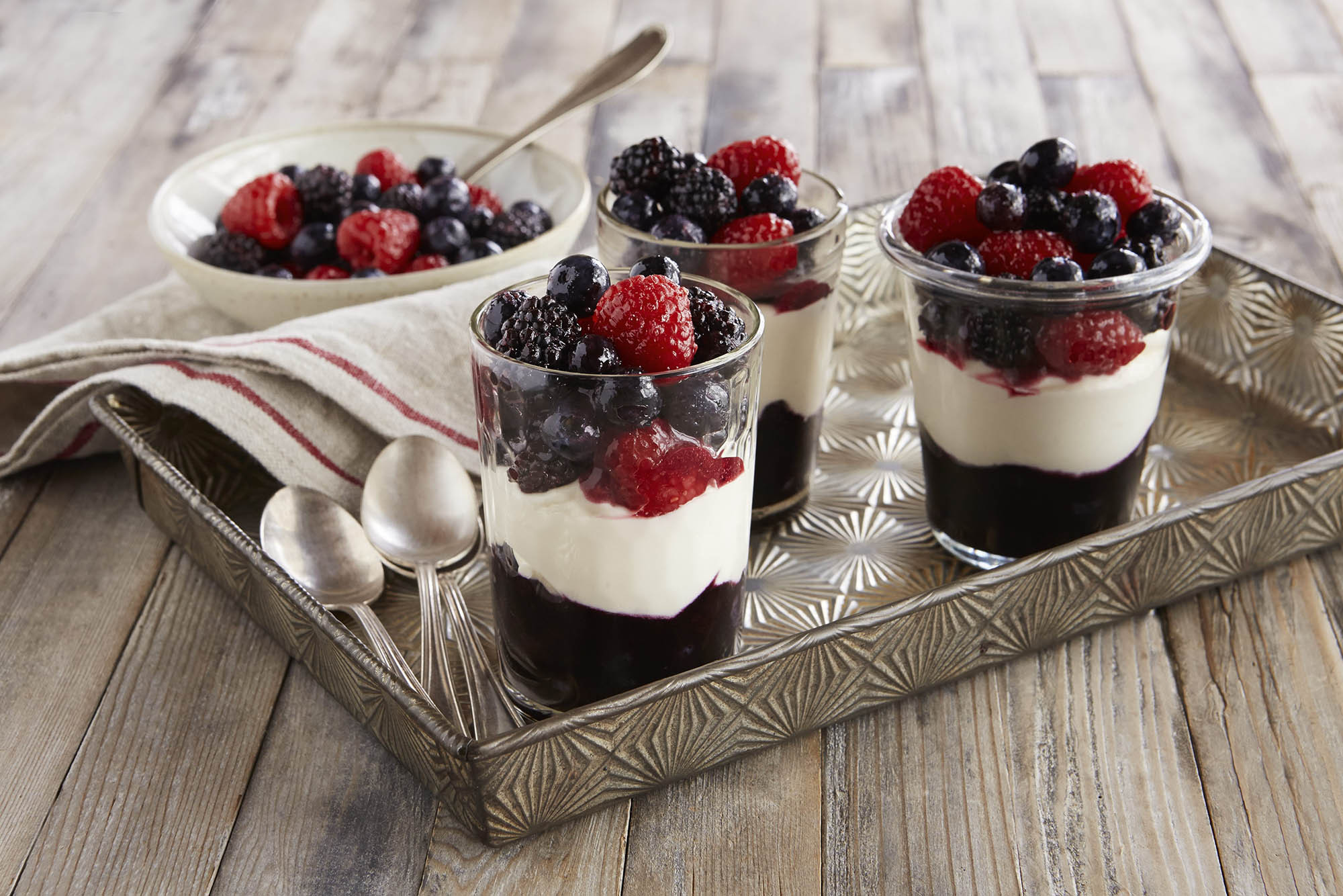 Mixed Berry Desserts
 Mixed Berry Cheesecake Coupes