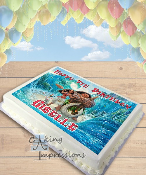 Moana Sheet Cake
 Moana Edible Image Sheet Cake Topper