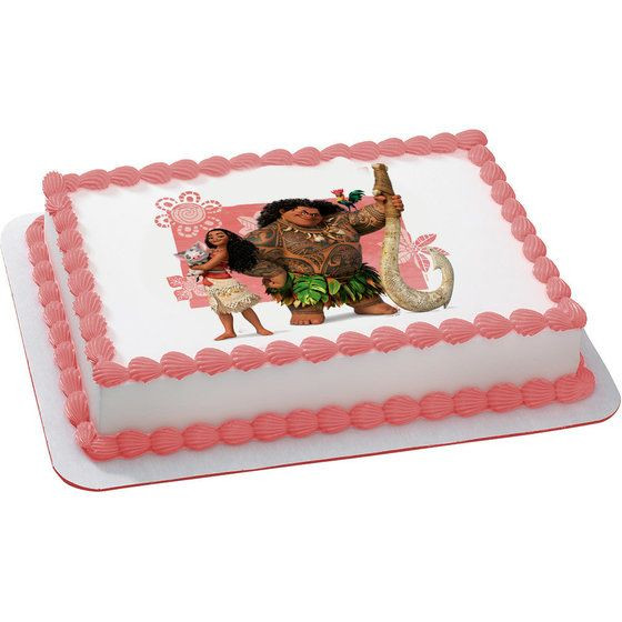 Moana Sheet Cake
 Moana Quarter Sheet Edible Cake Topper Each