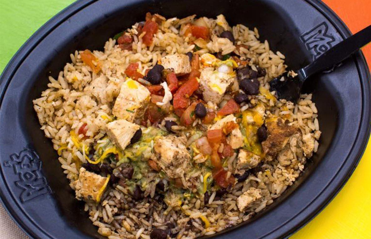 Moes Breakfast Bowls
 Moe’s Southwest Grill Fish Burrito Bowl from The