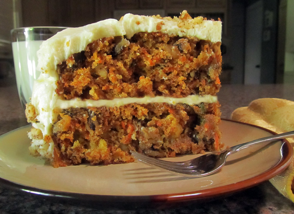 Moist Carrot Cake Recipe
 moist carrot cake with cream cheese frosting