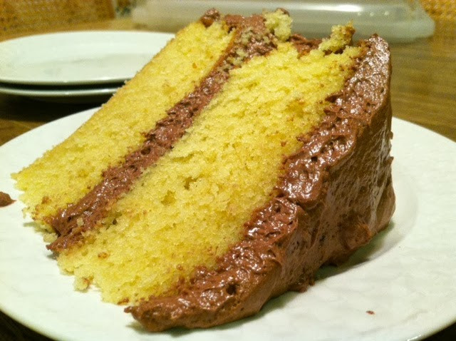 Moist Yellow Cake Recipe
 Moist Yellow Cake With Bittersweet Chocolate Frosting