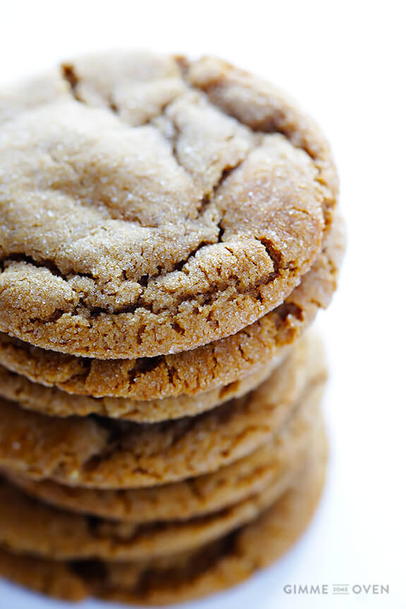 Molasses Ginger Cookies
 Chewy Ginger Molasses Cookies