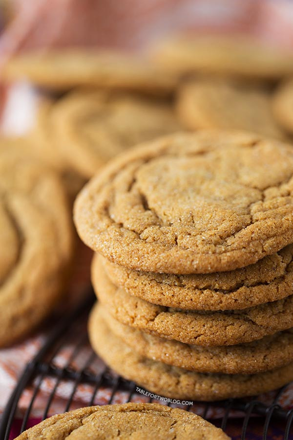 Molasses Ginger Cookies
 Soft and Chewy Ginger Molasses Cookies Table for Two by