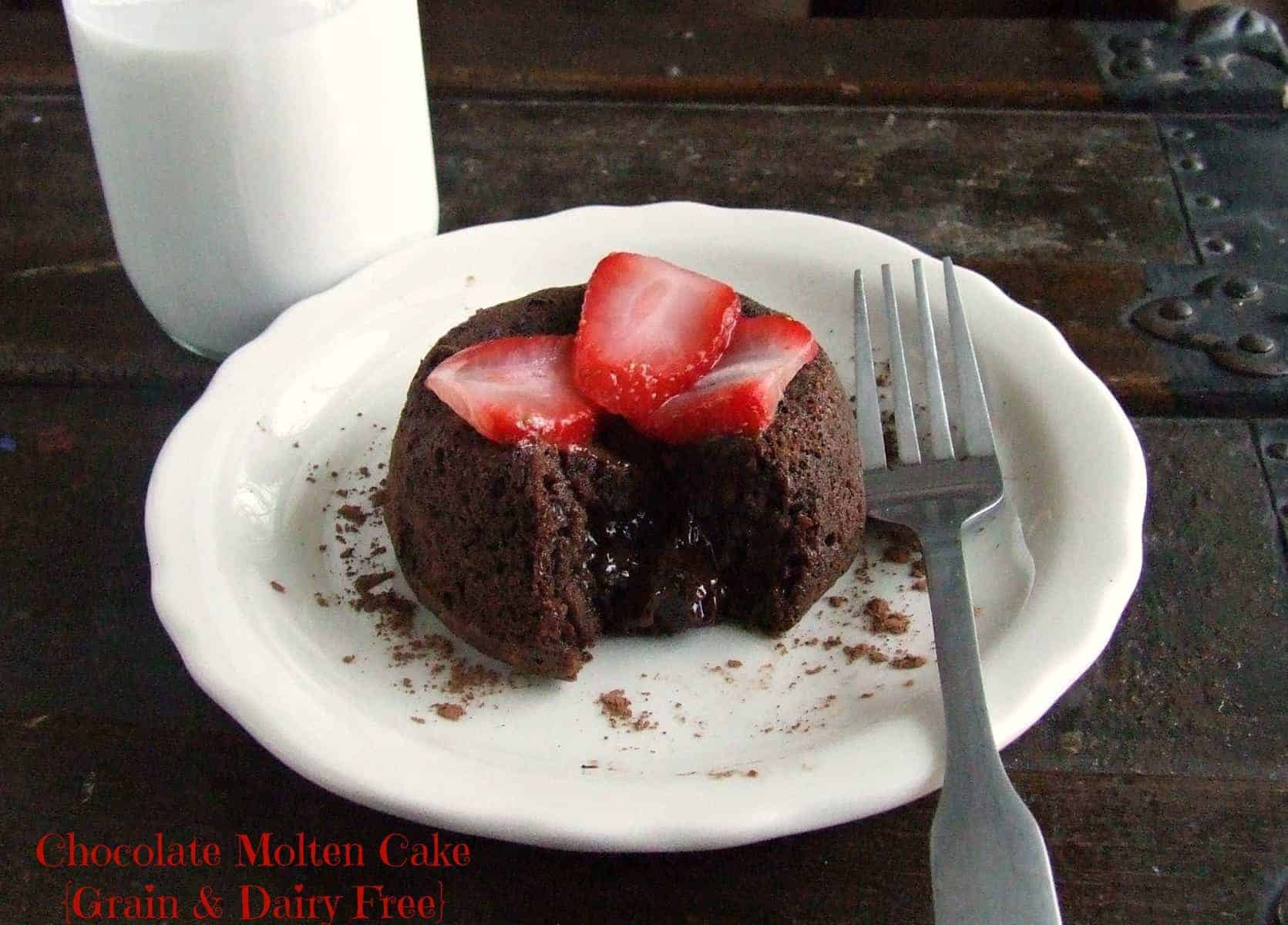 Molten Chocolate Cake
 Gluten Free Chocolate Molten Cakes Paleo Nut Free