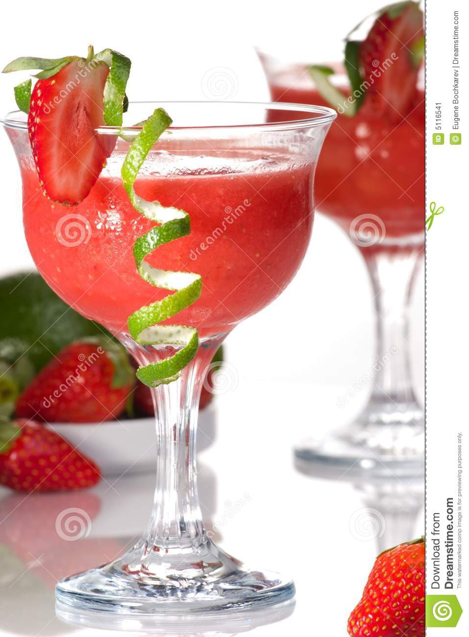 Most Popular Cocktails
 Strawberry Daiquiri Most Popular Cocktails Serie Stock