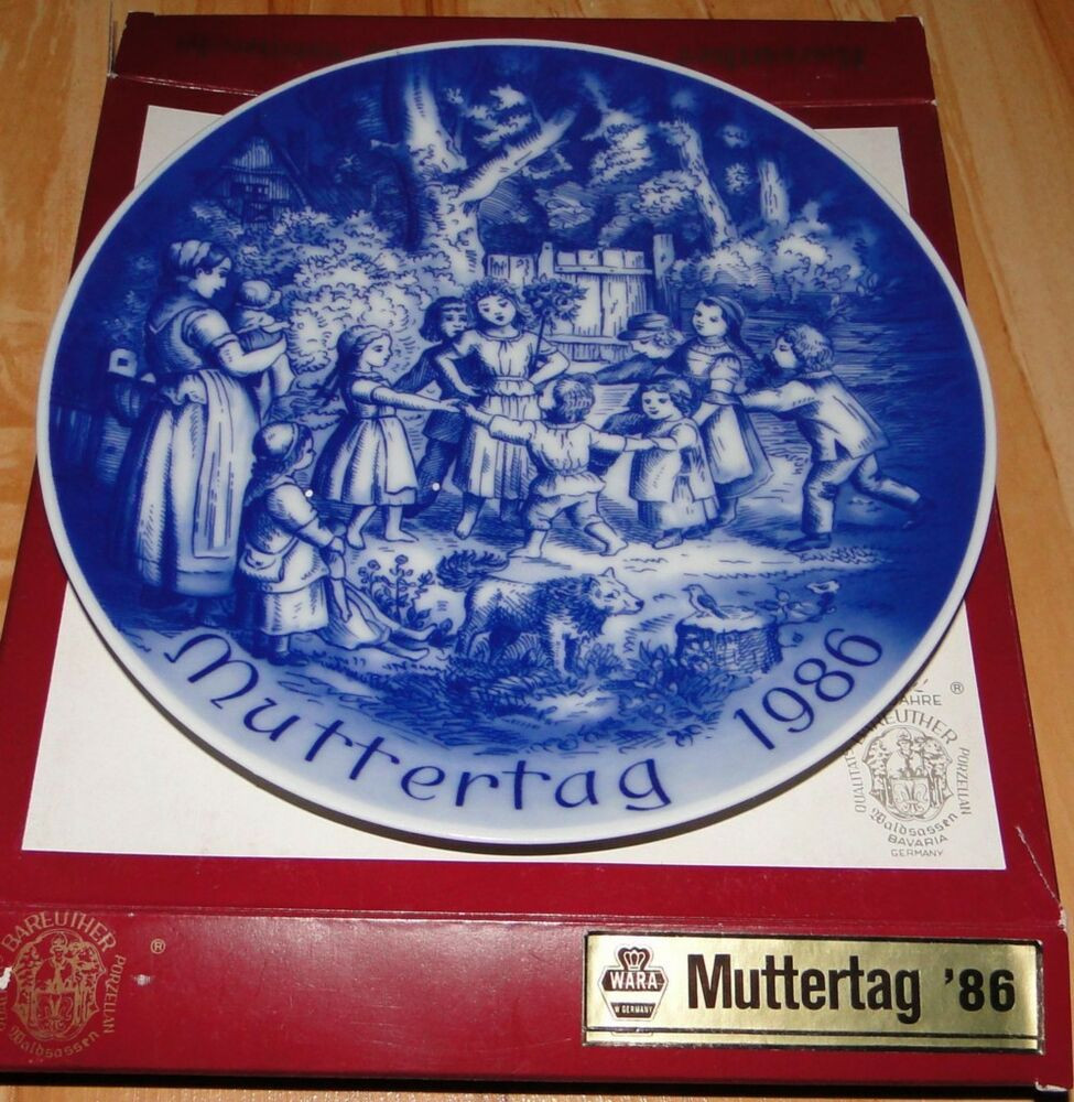 Mother'S Day Dinner
 1986 Mother s Day MUTTERTAG Bareuther Bavaria Plate