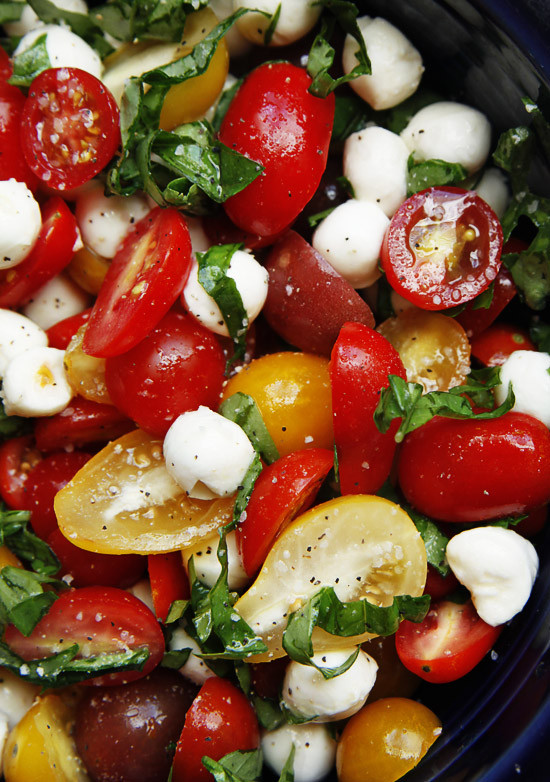 Mozzarella Tomato Salad
 Tomato Basil Mozzarella Salad