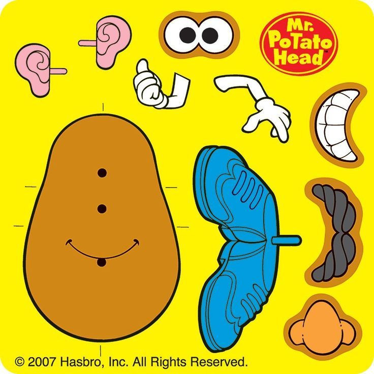 Mr Potato Head Parts
 Resultado de imagen para mr potato head printable parts