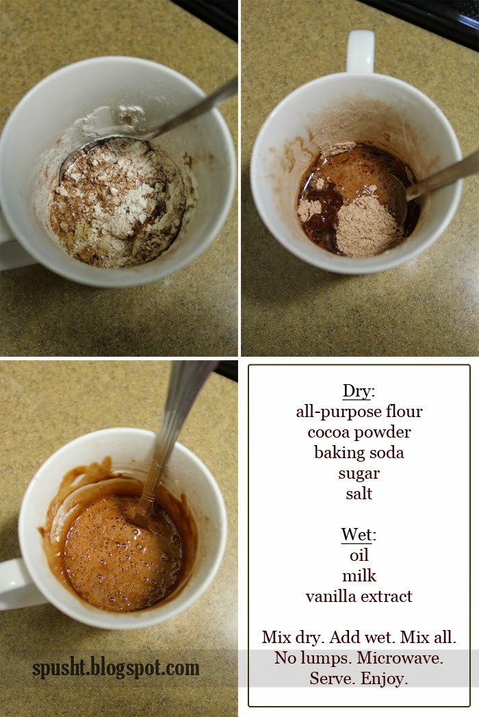 Mug Cake Recipe No Egg
 Spusht Two Minute Microwave Eggless Chocolate Cake